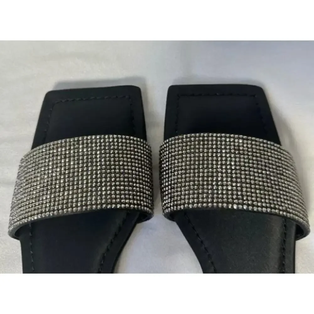 Good American black Diamond Kitten heel Sz 10.5